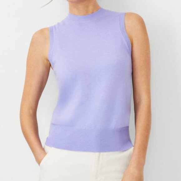 Ann Taylor Crew Neck Sweater Shell - Picture 1 of 6